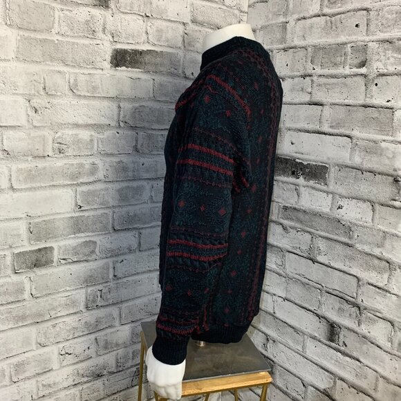 Vintage 90s Tundra Merino Wool Grandpa Dad Sweater Retro Crewneck Pullover - Picture 5 of 10